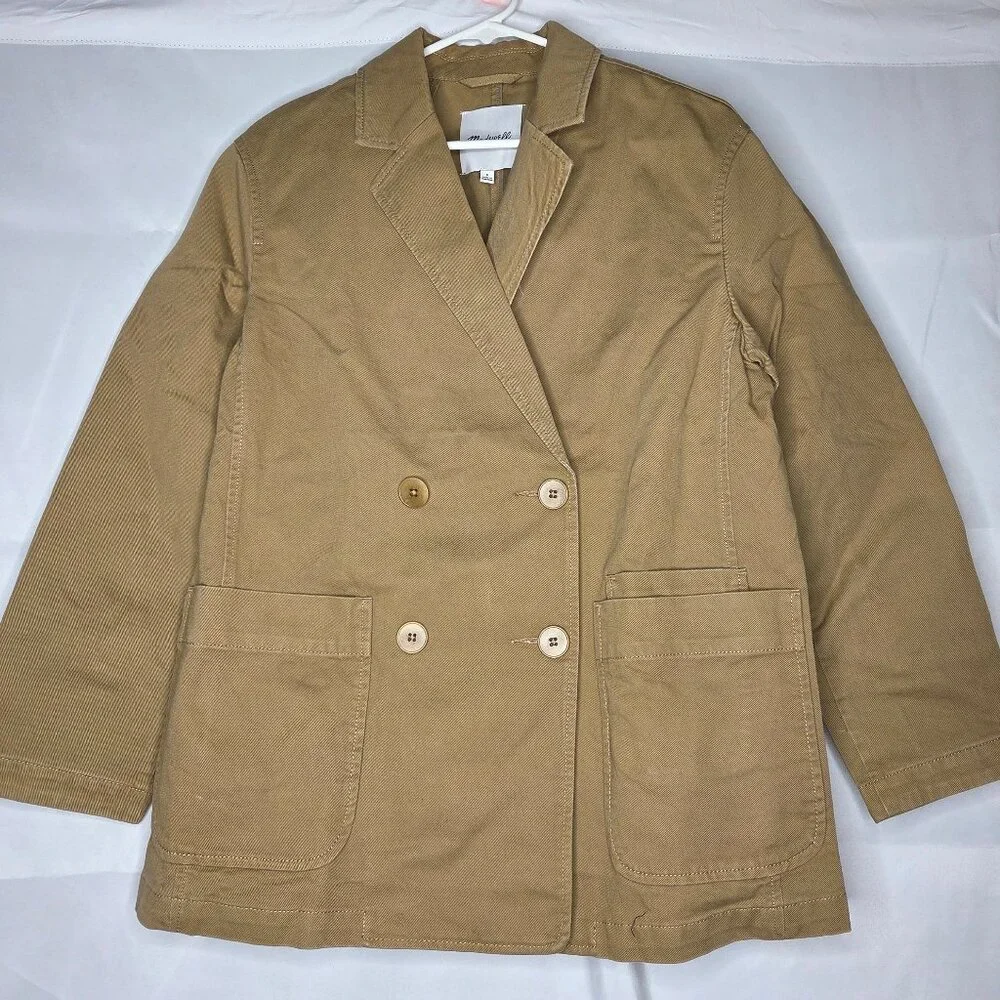 Madewell Crossover Blazer (Re)generative Chino Khaki Small - Picture 2 of 6